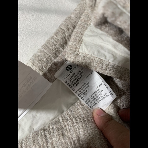 NIB Hotel Collection Honeycomb‎ Full/Queen Coverlet in Linen/Cotton - Picture 4 of 12